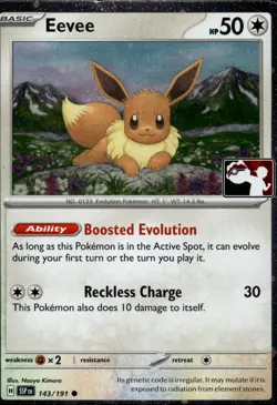 Eevee Holo Common Prize Pack Series Cards 143/191 NM - Image 1