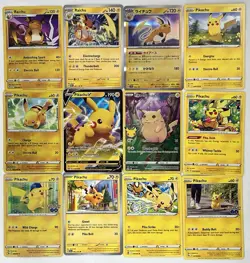 Pokemon Pikachu Card Lot x12 ⚡ Pikachu V Promo + Holo/Reverse + Raichu NM 🔥 - Image 2