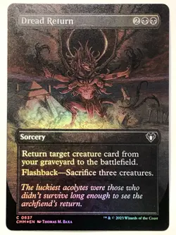 MTG TCG - Dread Return 0637 Foil Borderless CMM - NM (Free Shipping $5+) - Image 1