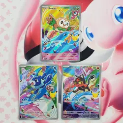 Rowlett 043 + Litten 044 + Popplio 045 - First Partner Pokemon Cards - #L208 - Image 1