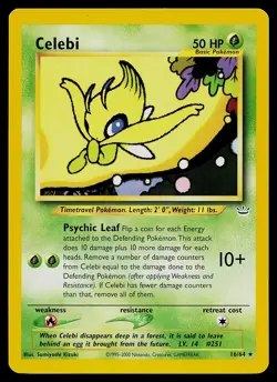 Pokemon Card - Celebi Neo Revelation 16/64 Rare - Image 1