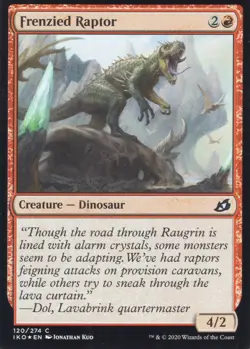 1X FRENZIED RAPTOR FOIL 120/274 RED IKORIA IKO MTG MAGIC NM X1 (yourdeckbuilder) - Image 1