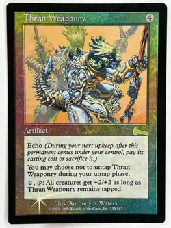 MTG Foil 1X Thran Weaponry X1 Urza's Destiny Magic - MP - Image 1