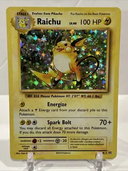 Pokemon Raichu Evolutions 36/108 Holo Rare 100 HP English Card 2016 - Image 3