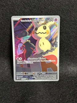 Pokemon TCG Team Rocket's Mimikyu Holo Psychic Basic 238/217 English Card - Image 1