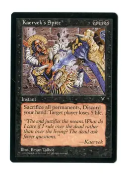 MTG Kaervek's Spite Visions VIS Reserved List Rare Target Loses 5 Life Unplayed - Image 1