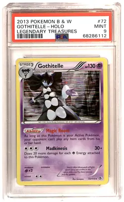2013 Pokemon B&W Legendary Treasures Holo Gothitelle #72 PSA 9 ES6-2 - Image 1