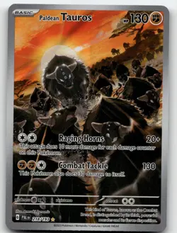 PALDEAN TAUROS 218/193 ILLUSTRATION RARE PALDEA EVOLVED POKEMON LIGHTLY PLAYED - Image 2
