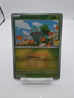 Pokemon Bulbasaur 1/132 MEG 2026 Pokemon Day League Promo Stamp Reverse NM - Image 1
