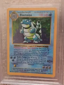 1999 Pokemon Base Set Shadowless Blastoise BGS 9 MINT Beckett 2/102 English WOTC - Image 4