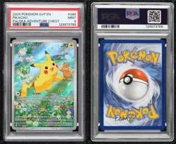 Pikachu (Paldea Adventure Chest) Holo Pokemon Scarlet & Violet Black Star PSA 9 - Image 3