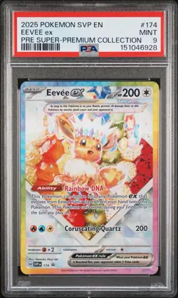 2025 POKEMON SVP PROMO SUPER-PREMIUM COLLECTION #174 EEVEE EX PSA 9 - Image 1