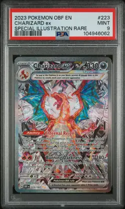 Charizard EX 2023 Pokemon Obsidian Flames Special Illustration Rare #223 PSA 9 - Image 1