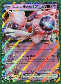 Pokemon Team Rocket's Mewtwo ex 081/182 Sv10 Destined Rivals Holo EX HP 280 - Image 1