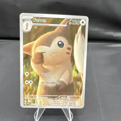 Pokemon tcg Furret Sv09: Journey Together Illustration Rare Holo 168/159 120 HP - Image 1