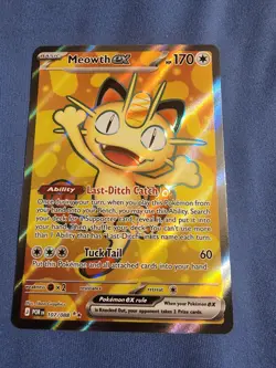Pokemon Meowth ex Mega Evolution Perfect Order Ultra Rare Full Art 107/088 NM!!! - Image 1
