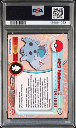 2000 TOPPS CHROME POKEMON T.V. #29 NIDORAN PSA 10 - Image 2