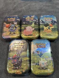 Pokemon TCG Mega Evolution–Ascended Heroes Mini Tin 2 Booster Pack Sealed setof5 - Image 3