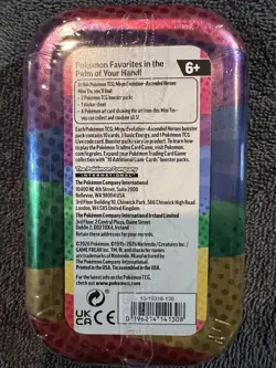 Pokemon TCG Mega Evolution–Ascended Heroes Mini Tin 2 Booster Pack Sealed setof5 - Image 4