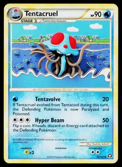 Tentacruel 50/102 Uncommon HGSS Triumphant Pokemon Lightly Played - Image 1