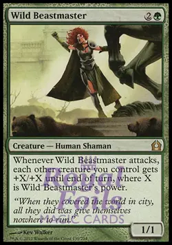 Wild Beastmaster 1x FOIL RTR MTG Return to Ravnica Rare MINT green - Image 1