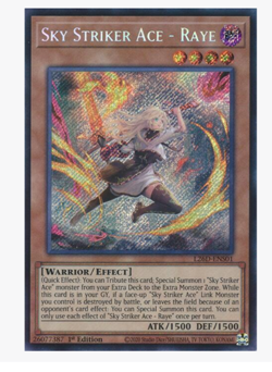 Sky Striker Ace - Raye (Alternate Art) - L26D-ENS01 - Secret Rare YuGiOh - Image 1