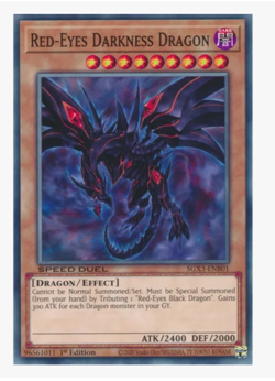 x3 Red-Eyes Darkness Dragon SGX3-ENB01 Common YuGiOh - Image 1