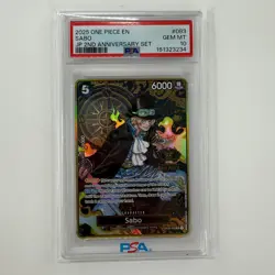 PSA 10 Sabo OP04-083 2nd Japanese Anniversary SR One Piece Promo - Image 1