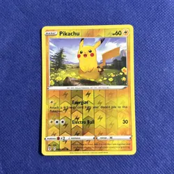 Pokemon Card Pikachu 049/203 Reverse Holo 2021 Evolving Skies LP-NM - Image 1