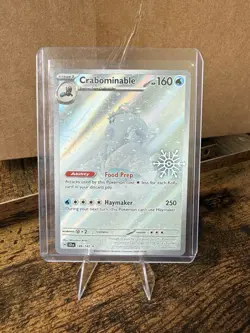 Pokemon TCG Crabominable Card 149/142 Holiday Calendar Illustration, Stamped - Image 2