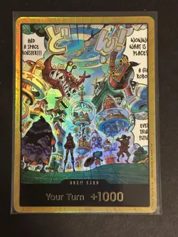 One Piece OP14 EB04 Gold DON!! Card (Egghead) (Gold) The Azure Sea's Seven Foil - Image 1