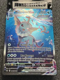 Vaporeon VMAX SWSH182 Jumbo Card Near Mint Oversized​ Pokemon​​ Black Star Promo - Image 1