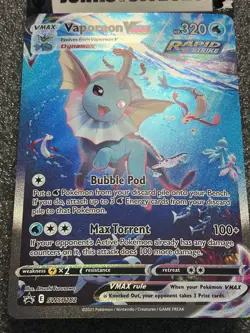 Vaporeon VMAX SWSH182 Jumbo Card Near Mint Oversized​ Pokemon​​ Black Star Promo - Image 2