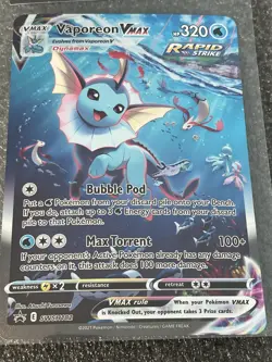 Vaporeon VMAX SWSH182 Jumbo Card Near Mint Oversized​ Pokemon​​ Black Star Promo - Image 4