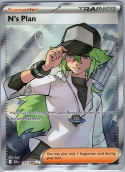 N's Plan 163/086 SV: Black Bolt - Pokemon Card - NM - Image 1