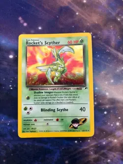 Pokemon TCG Rocket's Scyther 13/132 Gym Heroes MP Vintage Pokemon Card - Image 1