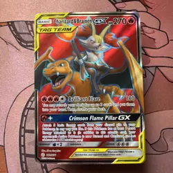 Charizard and Braixen GX Tag Team Pokemon Card - Image 1