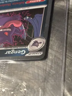 *SWIRL* middle right, under his arm! Gengar 050/088 GameStop Promo Pokemon card - Image 3