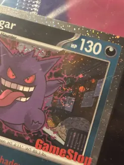 *SWIRL* middle right, under his arm! Gengar 050/088 GameStop Promo Pokemon card - Image 5