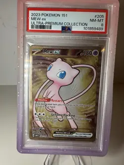 2023 Pokemon 151 Mew ex Ultra Premium Collection. card # 205. PSA 8 Guard Ships! - Image 1