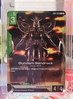GD01-028 R Gundam Sandrock New Type Rising Gundam Card Game - Image 1