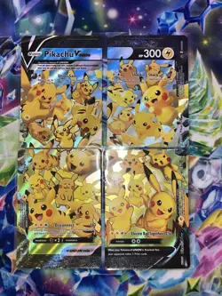 Pikachu v Union Holo Complete Set of 4 Cards NM Condition - Image 1