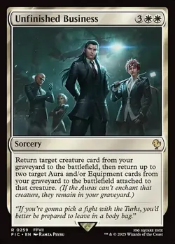 Magic The Gathering MTG UNFINISHED BUSINESS Final Fantasy NM Near Mint - Image 1
