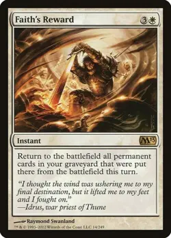 Magic The Gathering MTG FAITH'S REWARD Magic 2013 NM Near Mint - Image 1