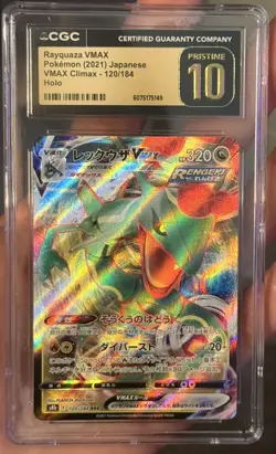 CGC PRISTINE 10 Rayquaza VMAX 120/184 Vmax Climax Holo Pokemon Card JPN - Image 2
