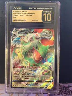 CGC PRISTINE 10 Rayquaza VMAX 120/184 Vmax Climax Holo Pokemon Card JPN - Image 3
