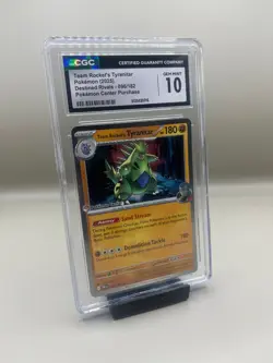 2025 Pokemon Team Rocket's Tyranitar Pokemon Center Exclusive 096/182 CGC 10 - Image 2