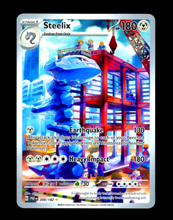 2023 Pokemon STEELIX Paradox Rift ILLUSTRATION RARE Holo Set Card 208/182 - MINT - Image 1