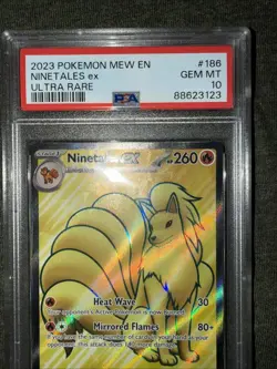 2023 Pokemon Mew En #186 Ninetales ex Ultra Rare PSA 10 GEM MINT - Image 3