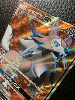 # 2017 Pokemon Sun & Moon Burning Shadows Lycanroc GX #136/147 LP+ - Image 2